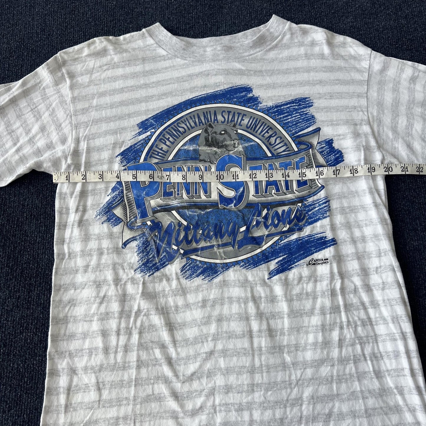 Vintage 90s Penn State Pinstripe Long Sleeve Tee