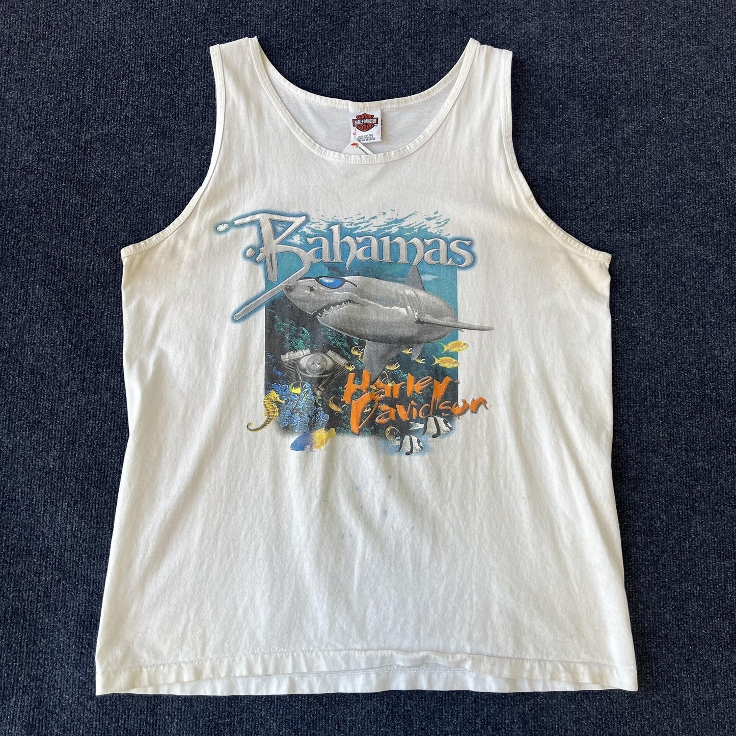 Vintage 90s Harley Davidson Shirt Bahamas Tank Top