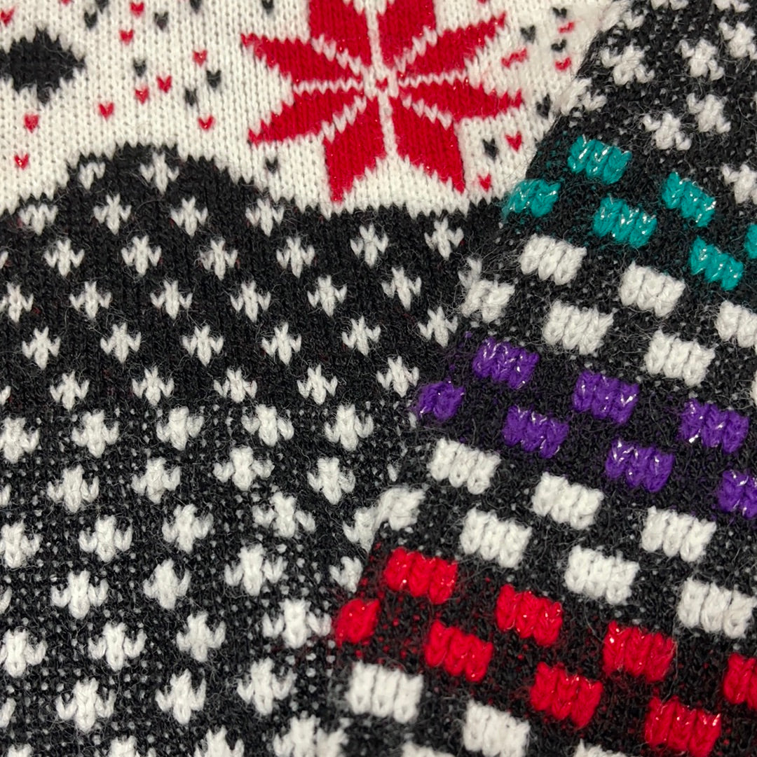 Vintage Black Snowflake Crewneck