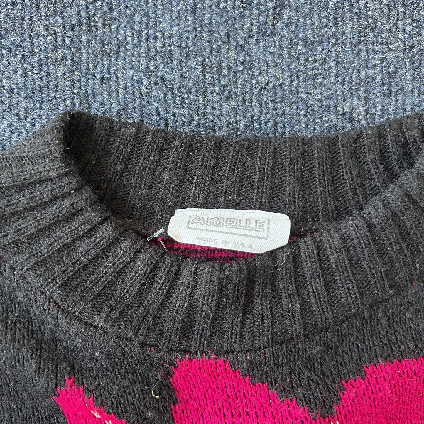 Vintage 80s Rose Floral Sweater