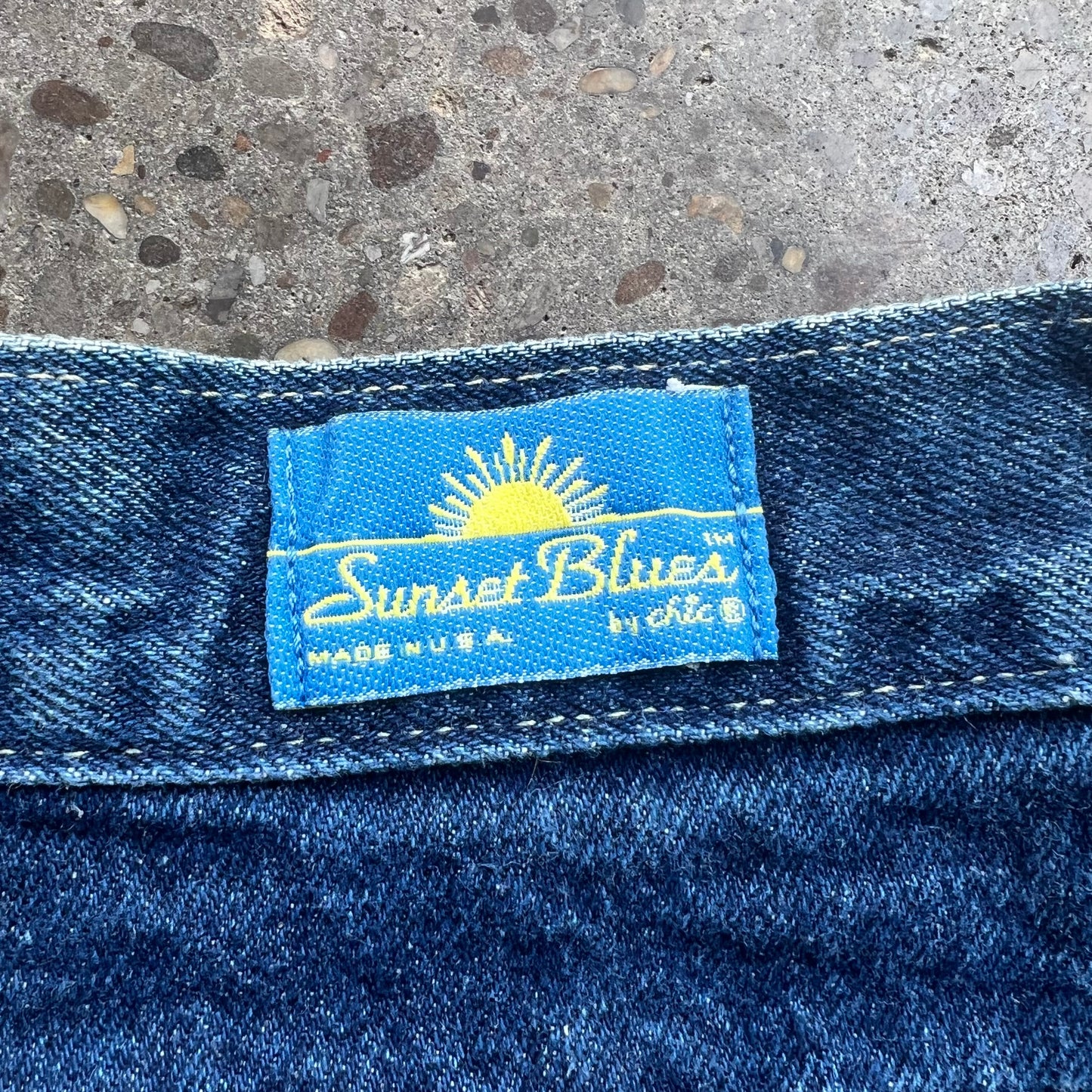 Vintage Sunset Blues Denim Skirt