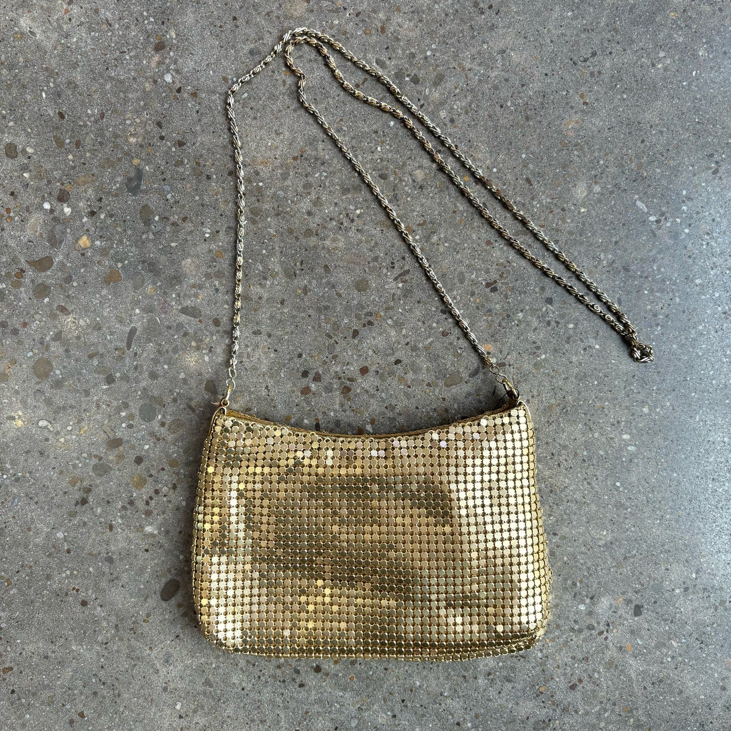 Vintage Gold Mesh Chain Bag