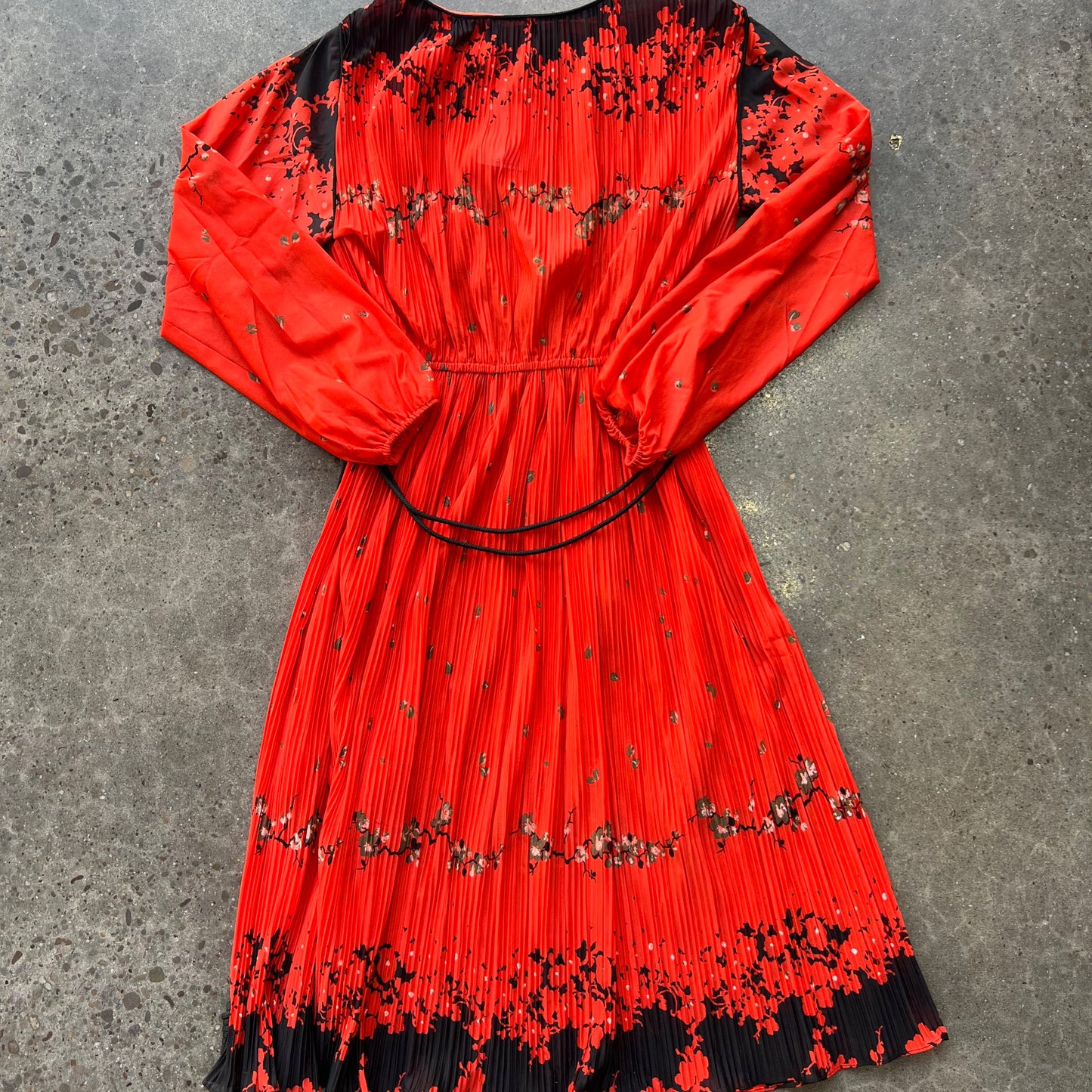 Vintage Red All Over Print Dress