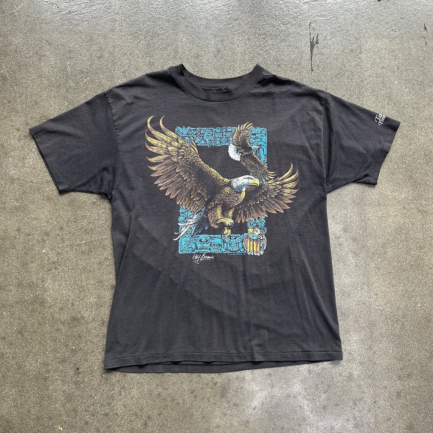 Vintage 90s Native Tribal Eagle Graphic Tee