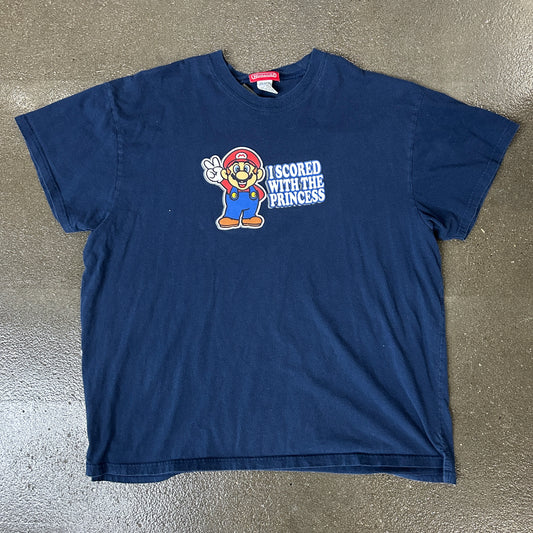 Vintage Mario Scored With Peach Tee