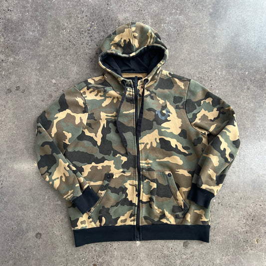 Vintage True Religion Camo Zip Up