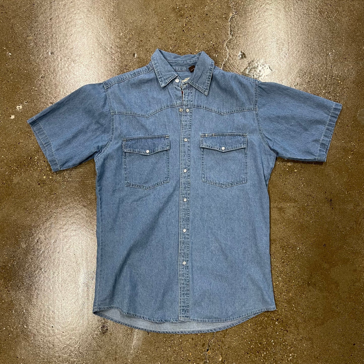 Vintage Bit & Bridle Pearl Snap Denim Shirt