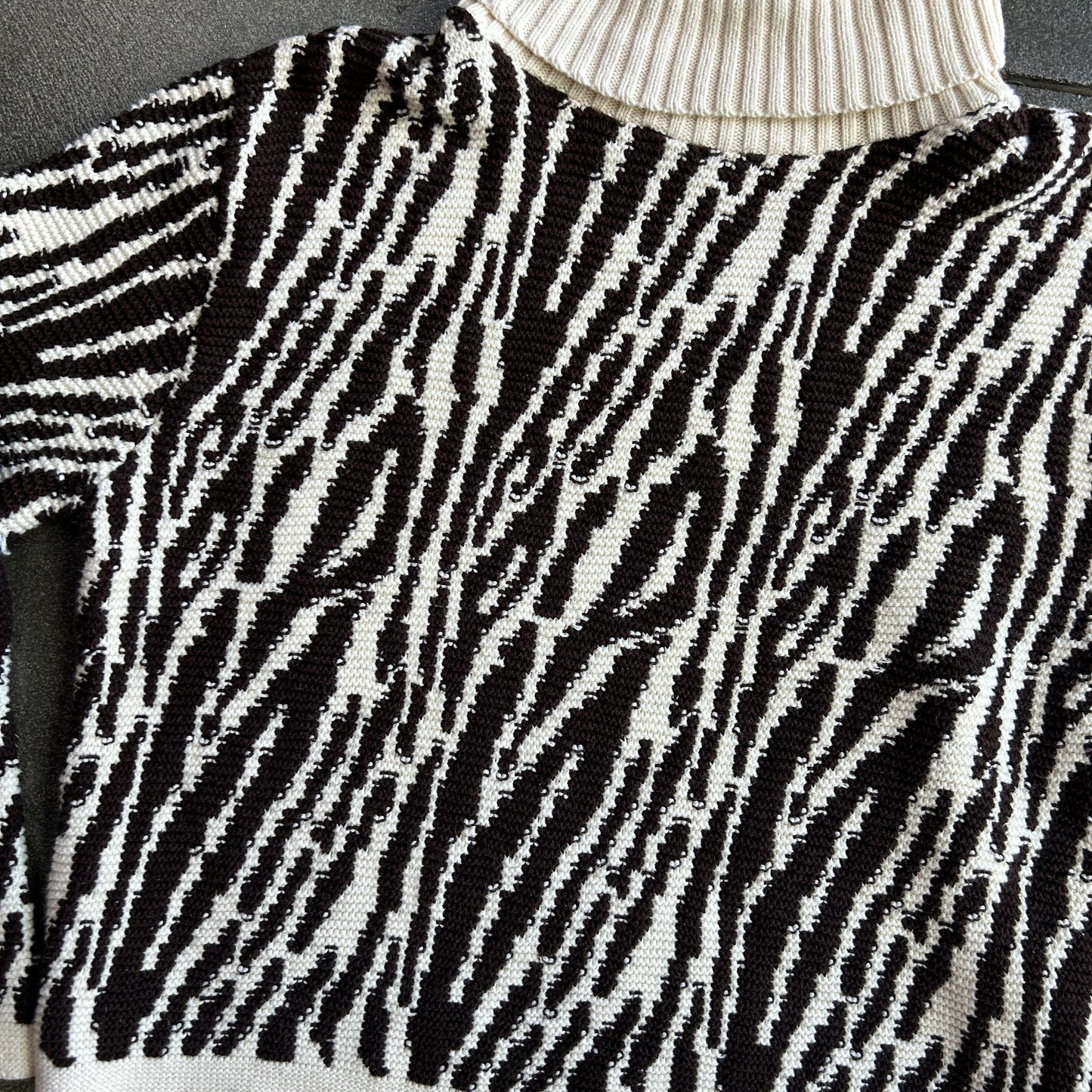 Vintage Neiman Marcus Knitted Zebra Sweater