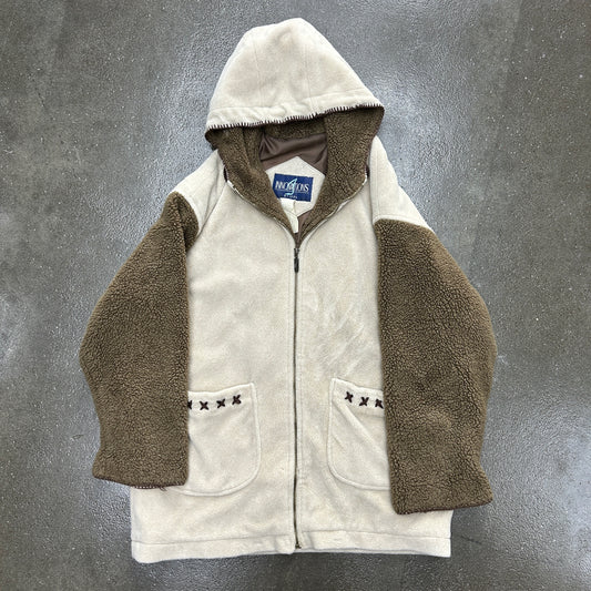 Vintage Sherpa Color Block Coat