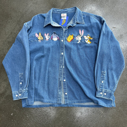 Vintage Disney Winnie The Pooh Button Up