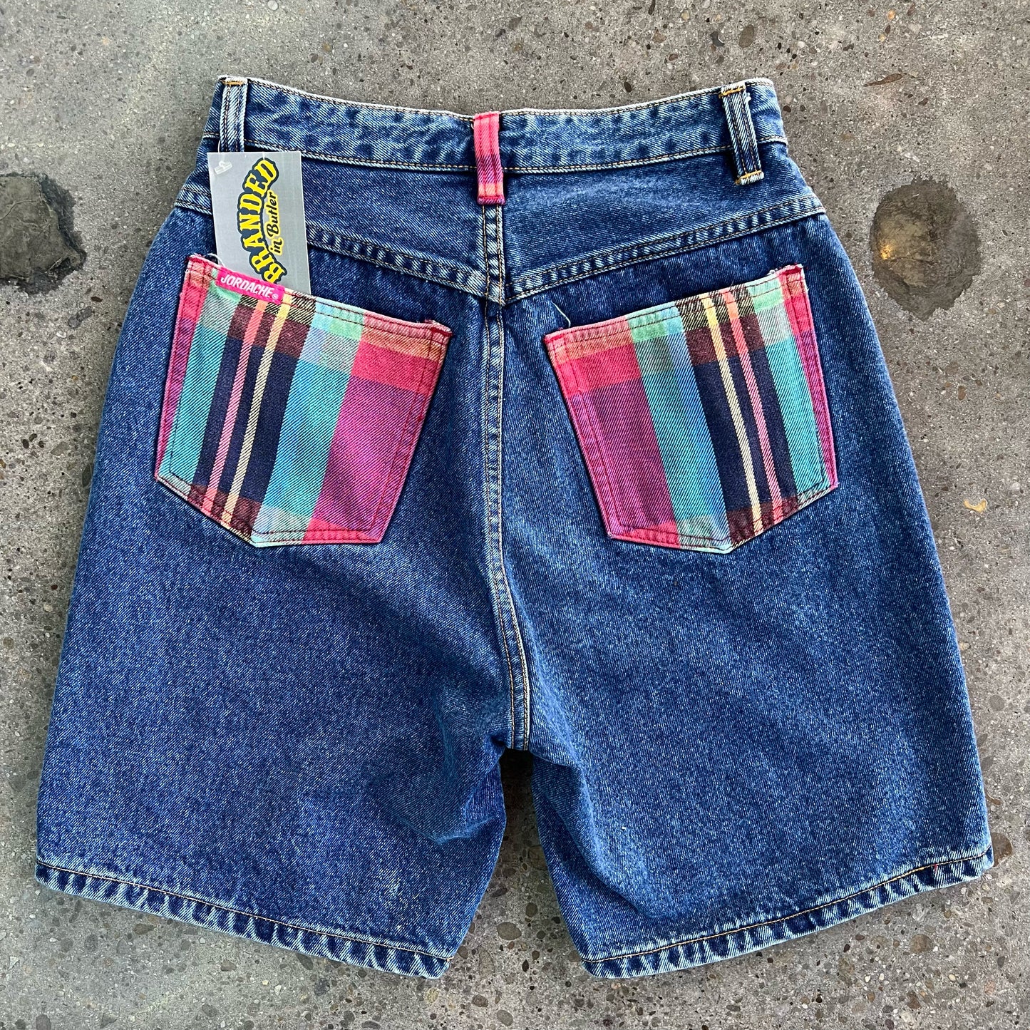 Jordache Plaid Denim Shorts