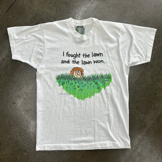 Vintage Lawn Mowing Slogan Tee