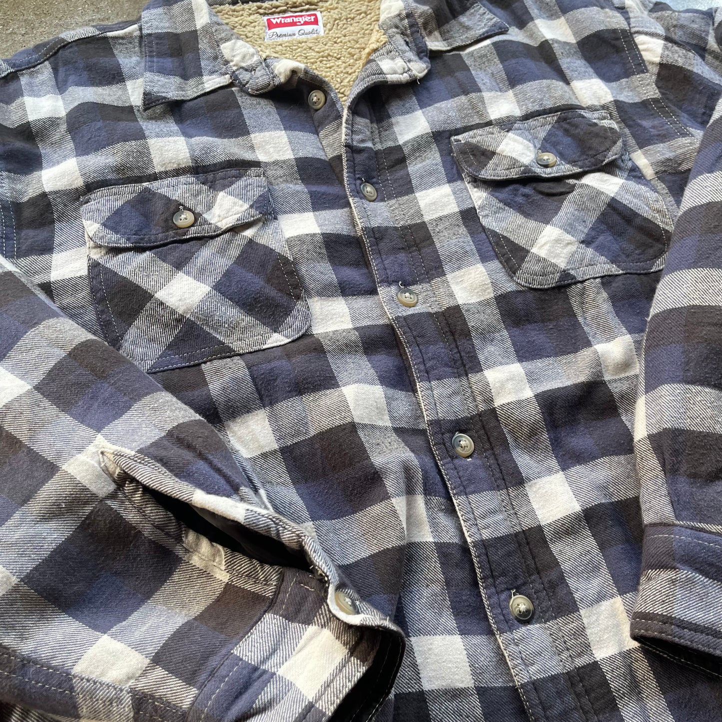 Vintage Wrangler Fleece Lined Flannel