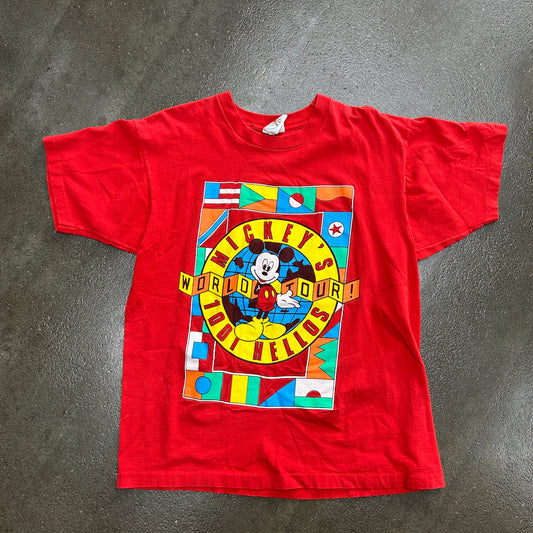 Vintage Mickey Mouse World Tour Single Stitch Tee