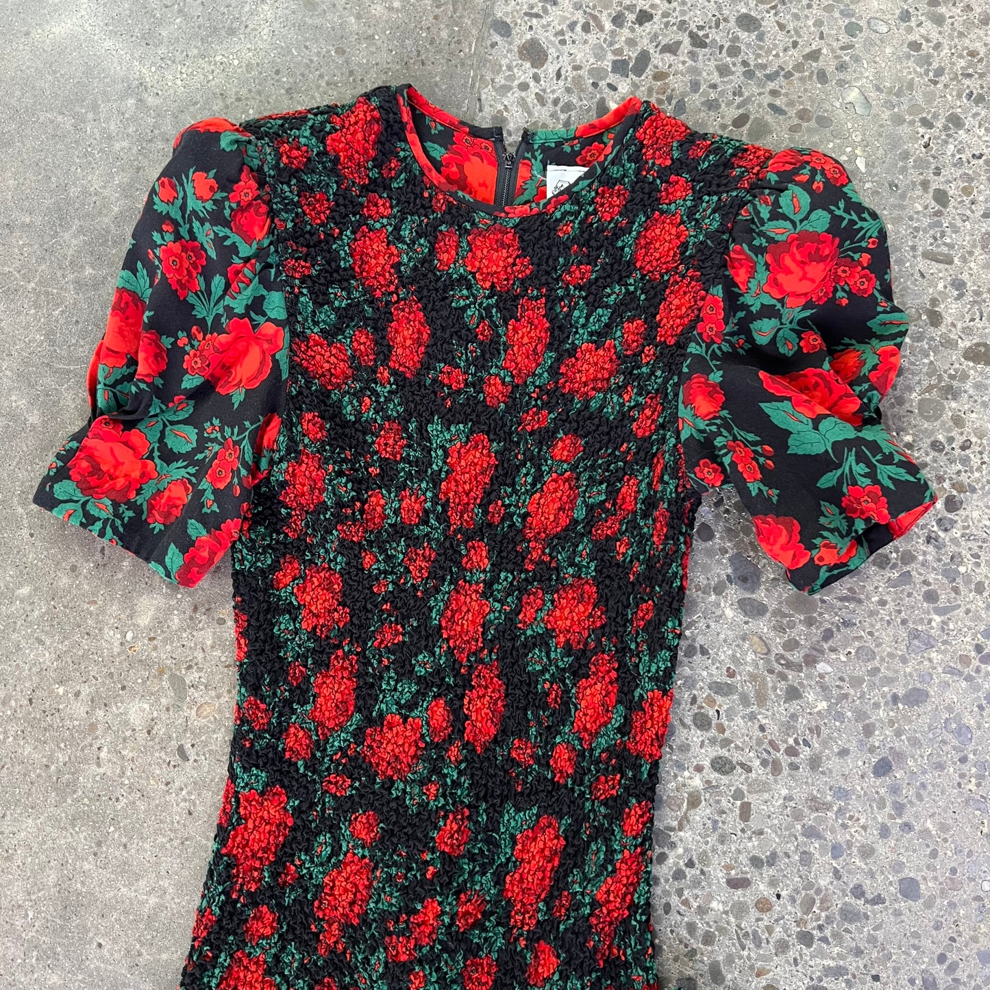 Vintage Act 1 New York Floral Bow Dress