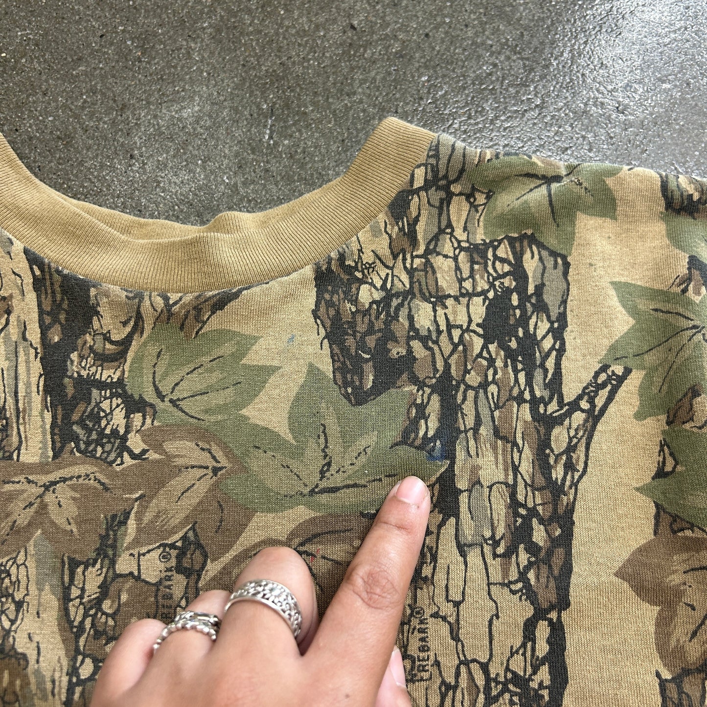 Vintage Trebark Camo Baby Tee