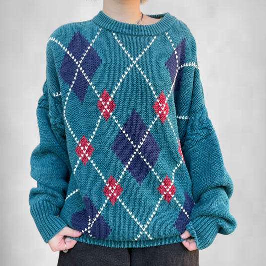 Vintage Structure Argyle Sweater