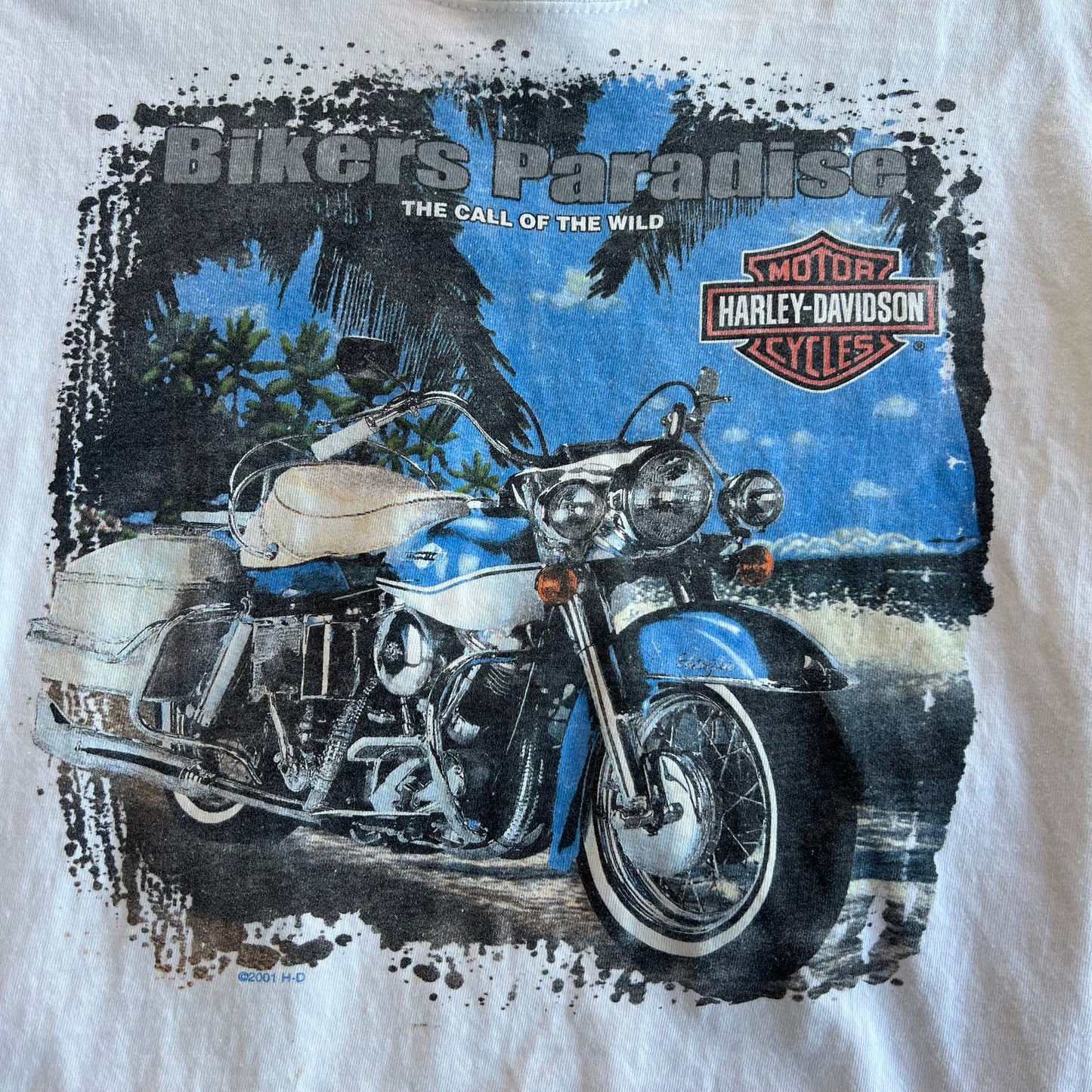 Vintage 2001 Harley Davidson Bikers Paradise Tee