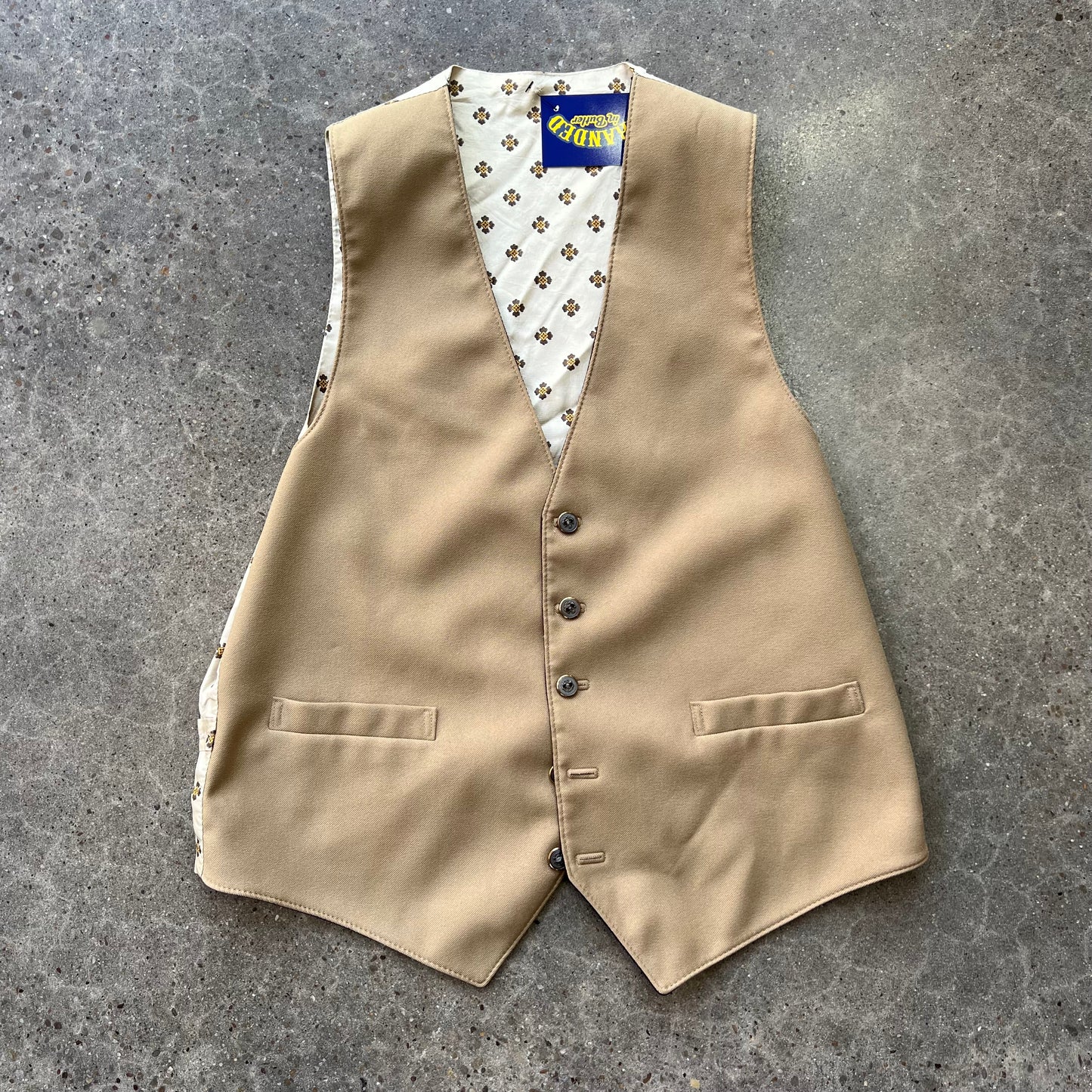 Vintage Beige Suit Vest