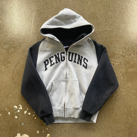 Vintage Penguins Zip Up Hoodie