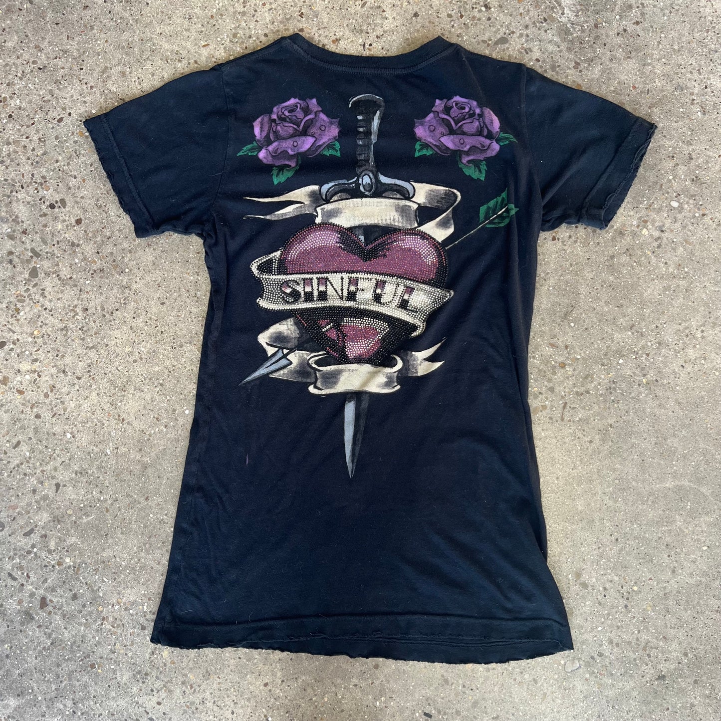 Vintage Floral Y2K Sinful Tee