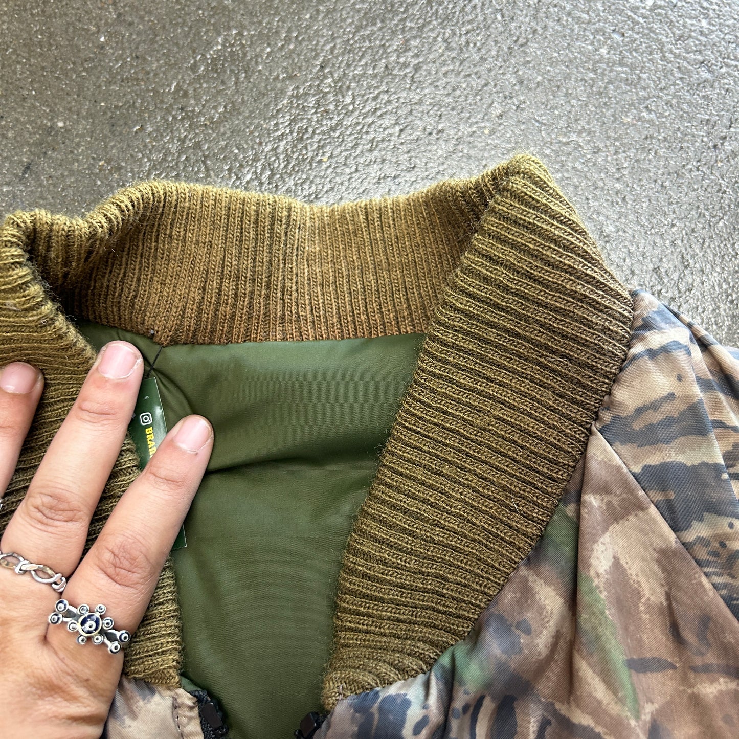 Vintage Camo Bomber Jacket