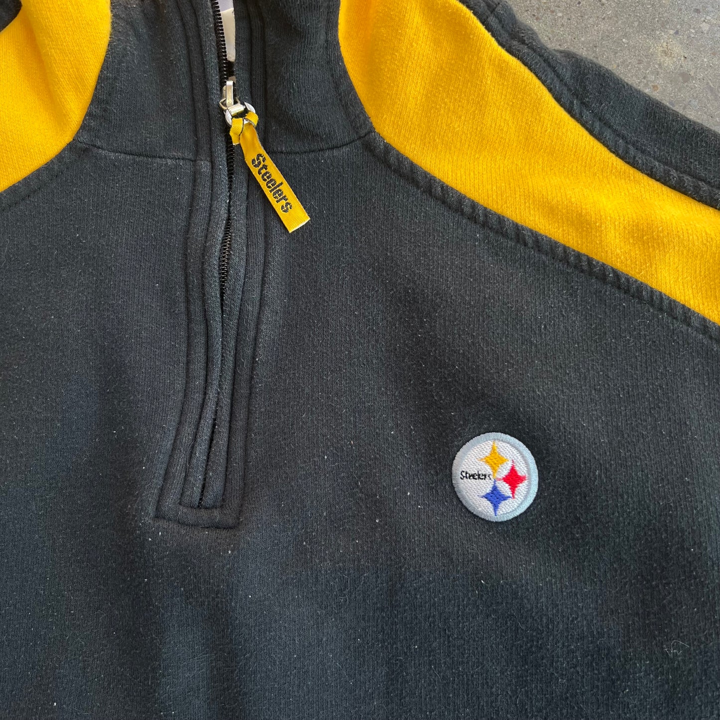 Vintage Steelers Logo NFL Quarter Zip