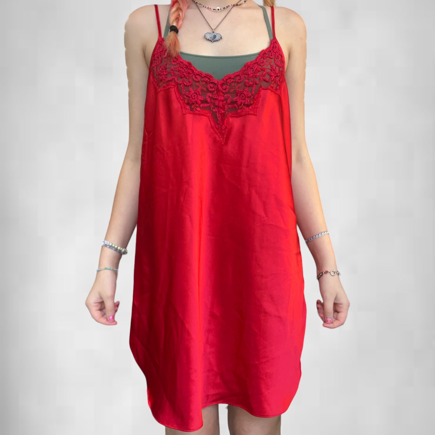 Vintage Inner Most Red Slip Dress