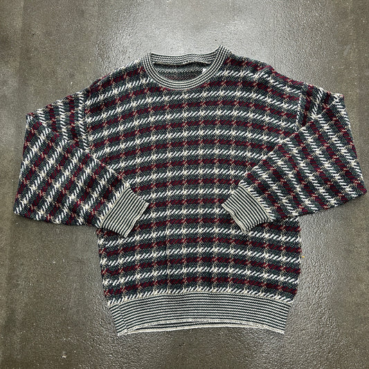 Vintage Plaid Knit Sweater