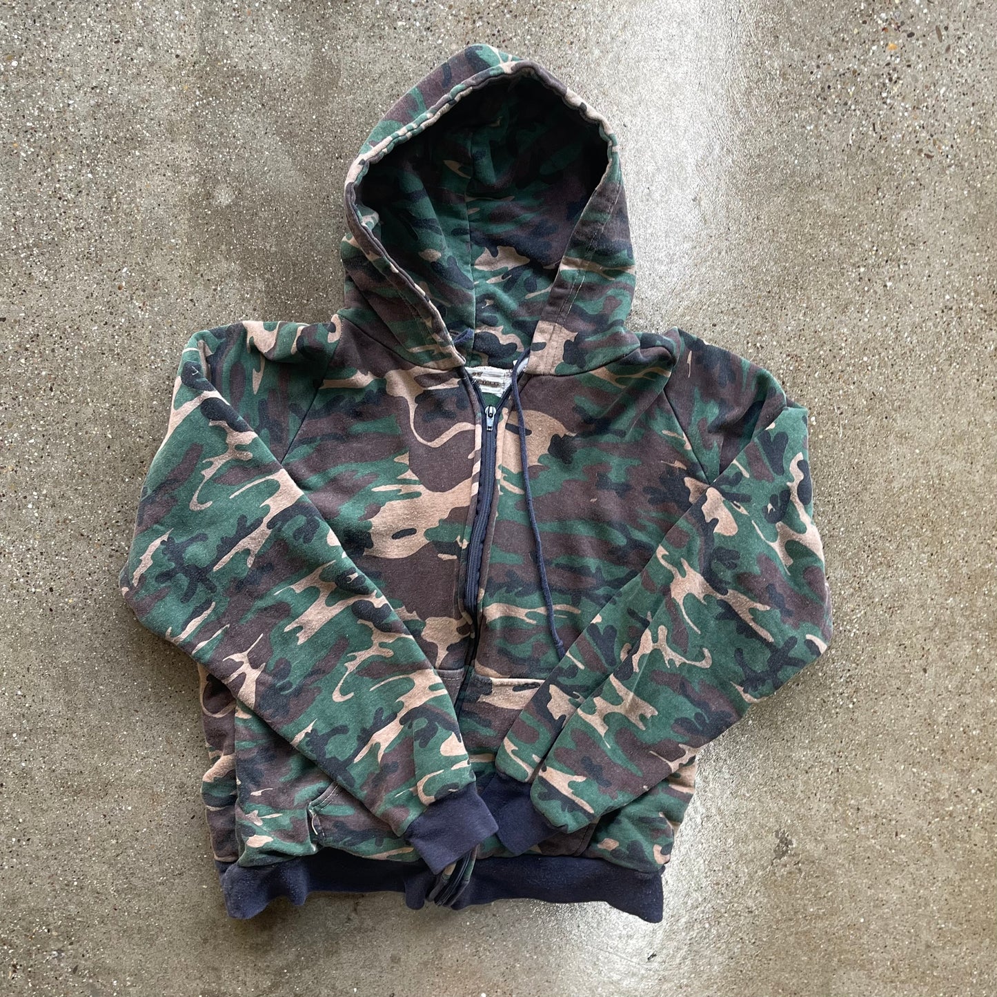 Vintage Camo Waffle Lined Zip Up