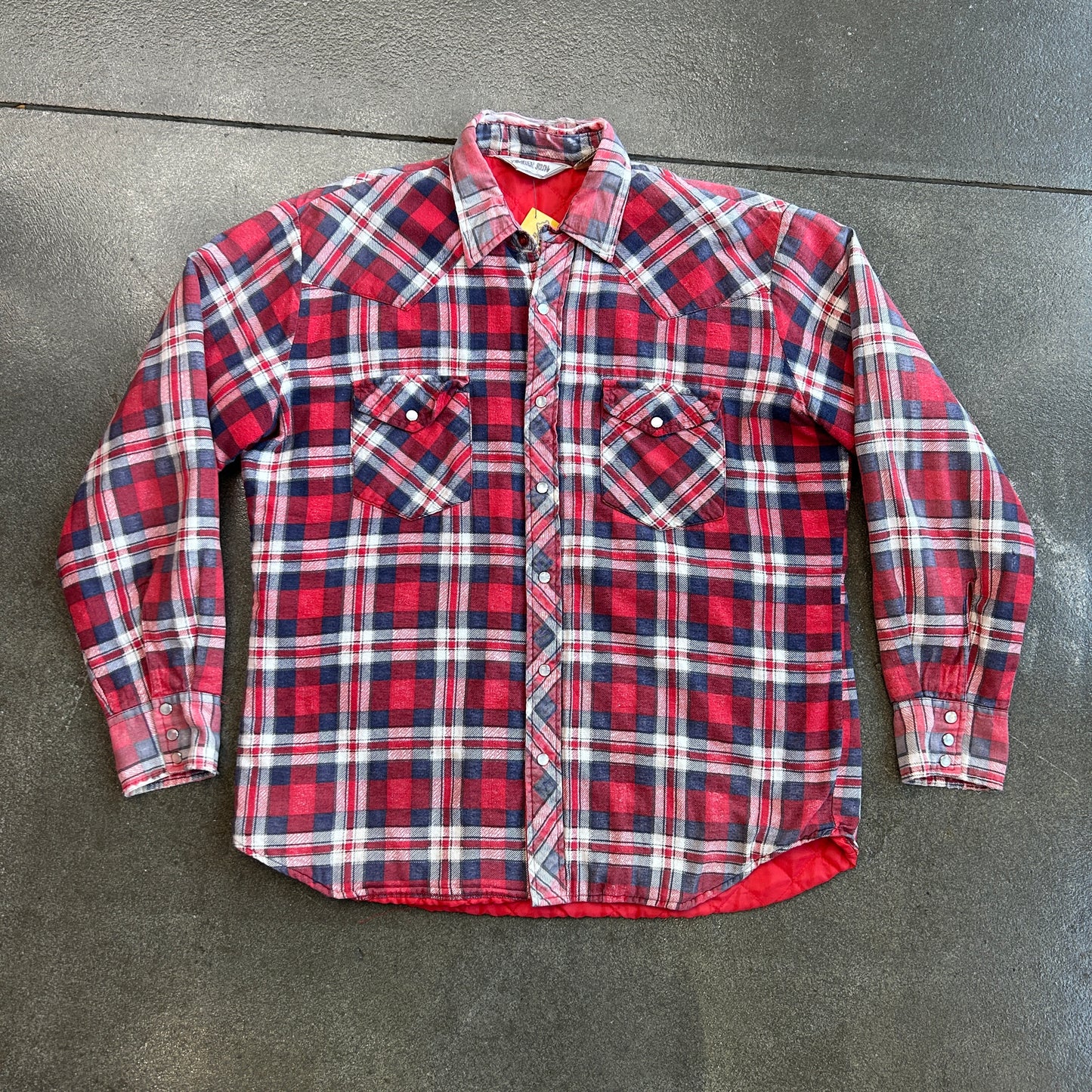 Vintage Timber Run Flannel Pearl Snap Jacket