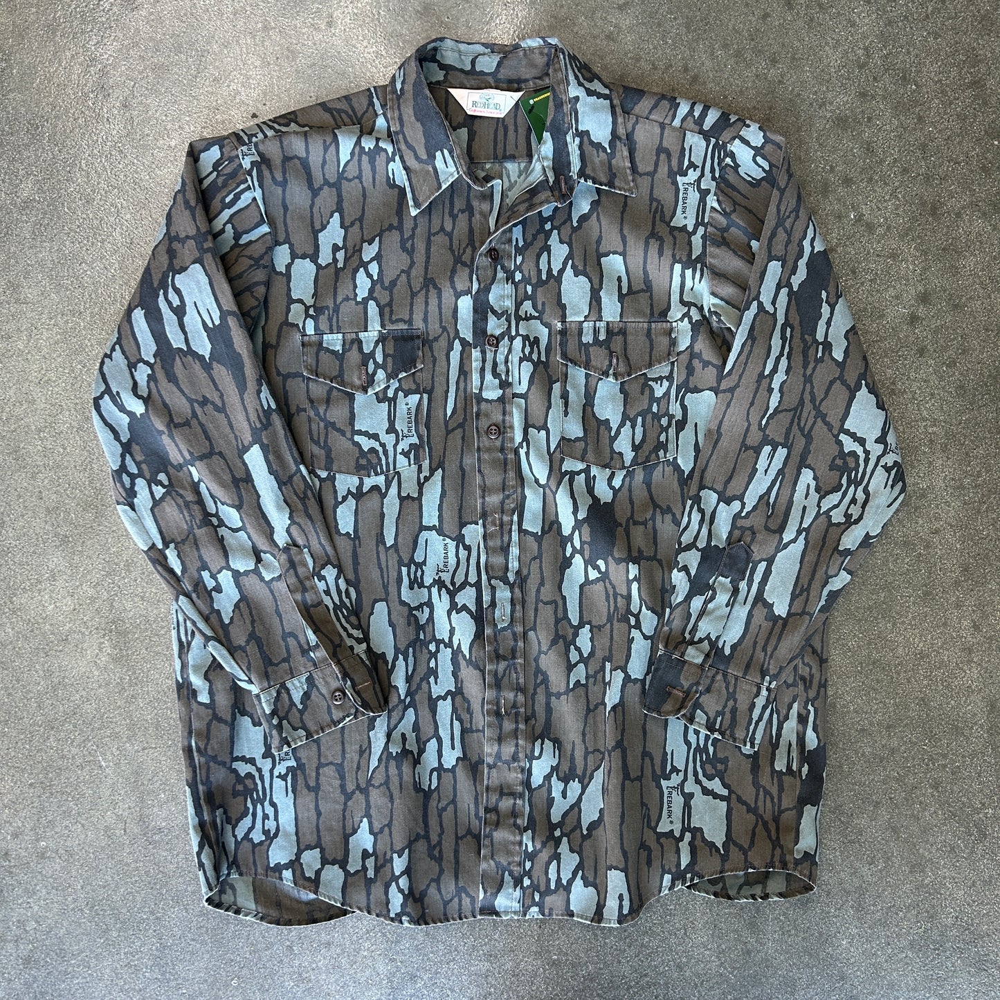 Vintage Redhead Camo Button Down