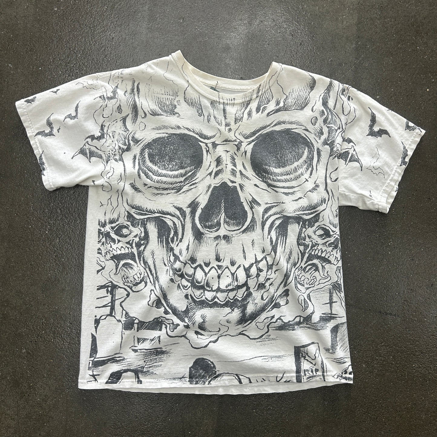 Vintage Skull All Over Print Tee