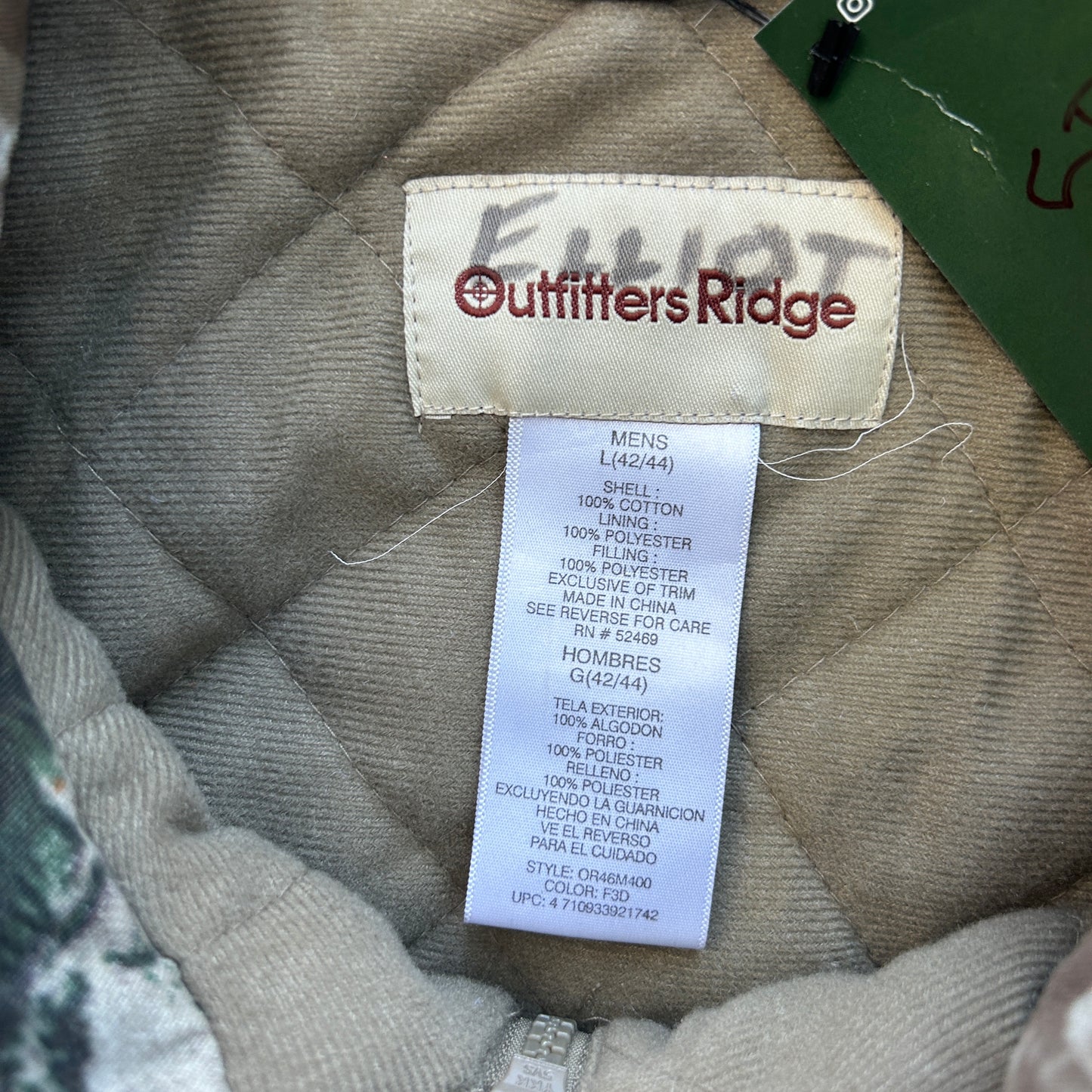 Vintage Outfitters Ridge Quilted Camo Coat