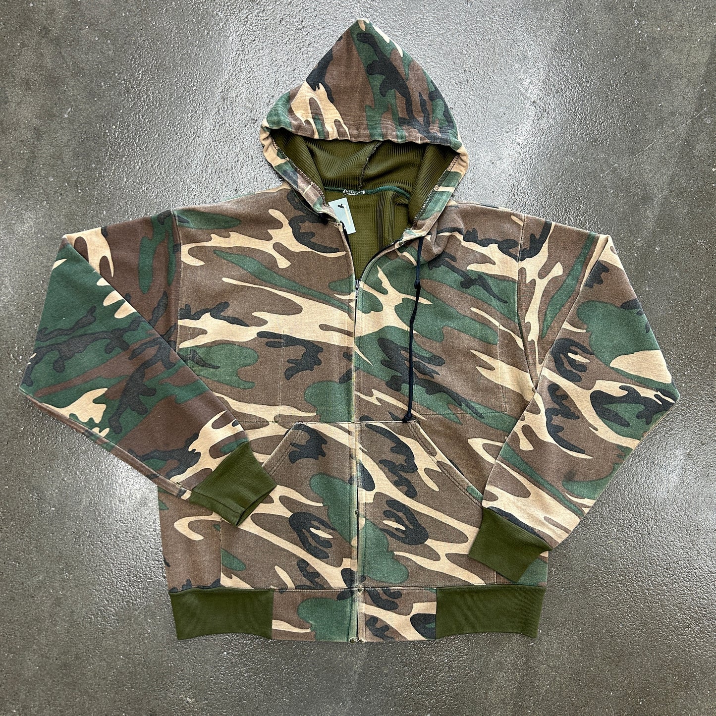 Vintage Camo Zip Up Jacket