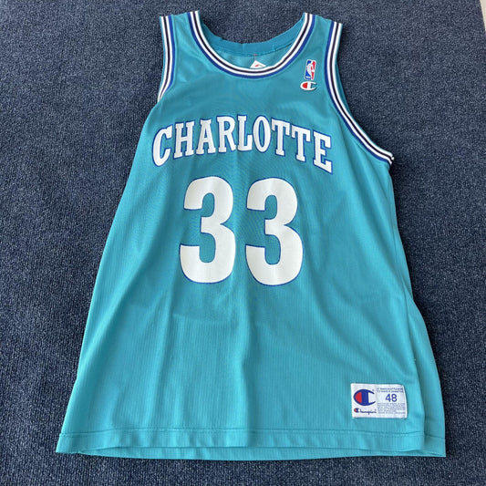 Vintage 90s Champion Charlotte Hornets Mourning Jersey