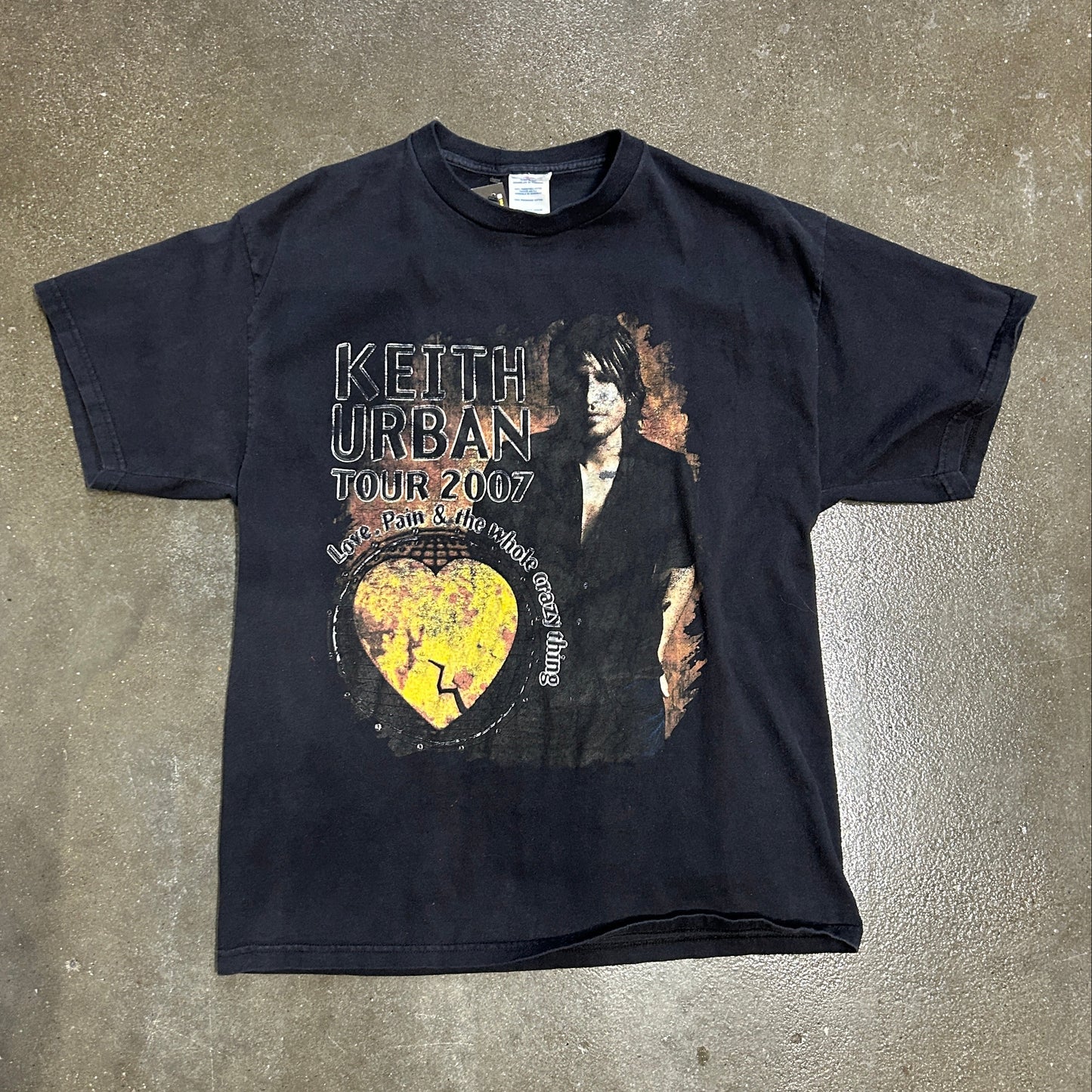 Vintage 2007 Keith Urban Love & Pain Tour Tee