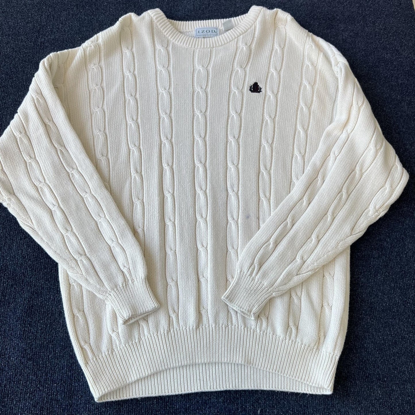Vintage 90s Izod Cable Knit Sweater