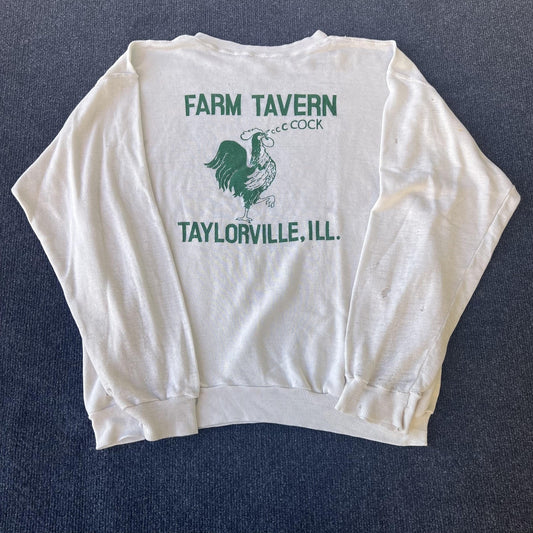 Vintage 80s Farm Tavern Rooster Crewneck