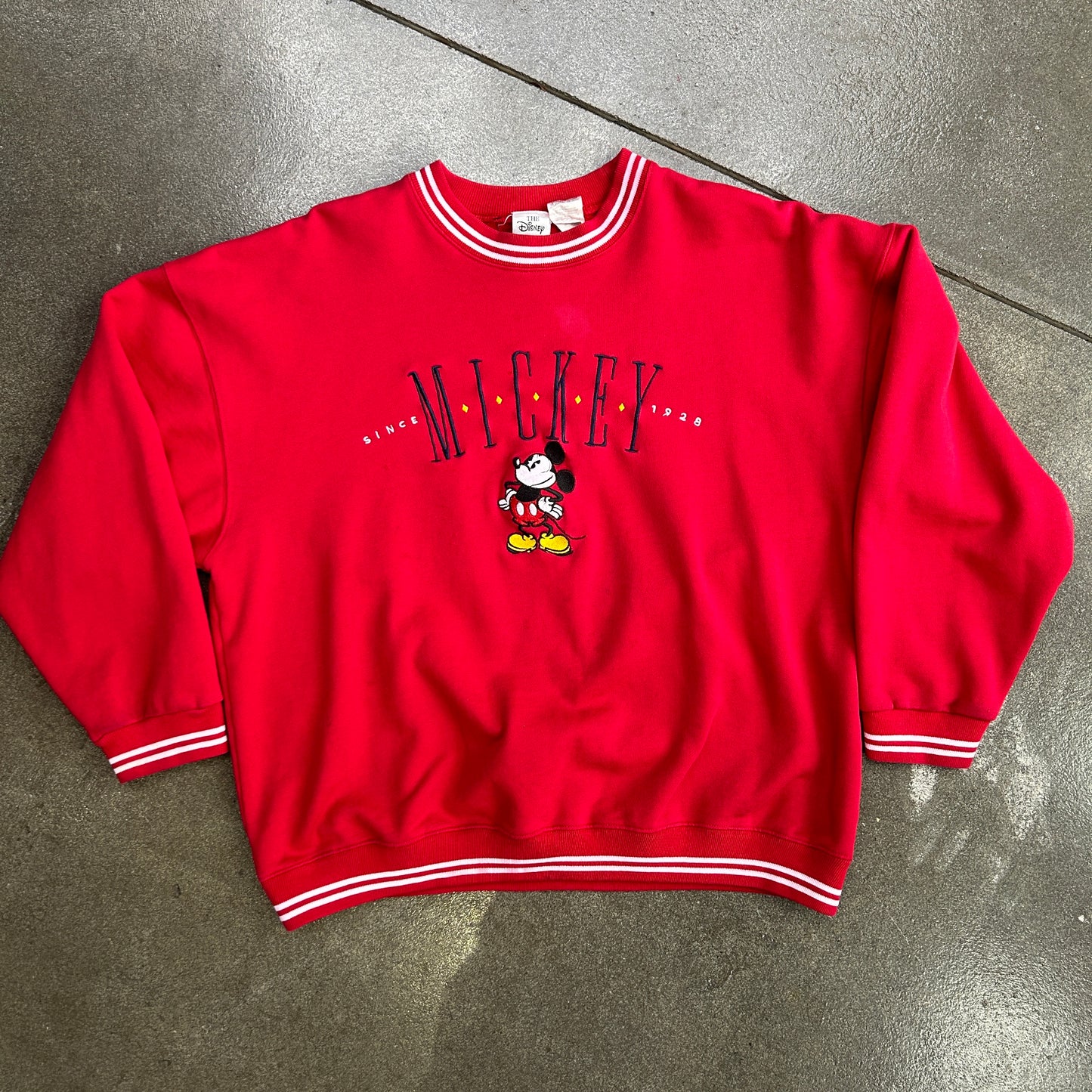 Vintage Embroidered Mickey Mouse Crewneck