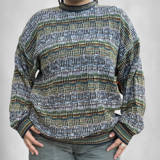 Vintage Equilibrio Waffle Knit Sweater