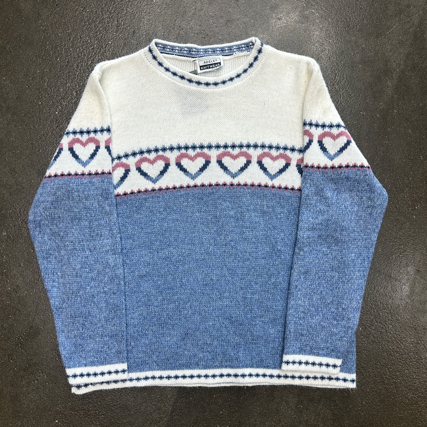 Vintage Adele Knitwear Heart Sweater