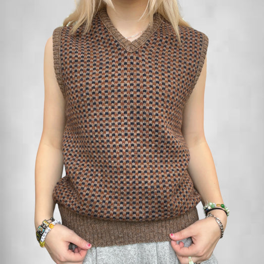 Vintage Campus Sweater Vest