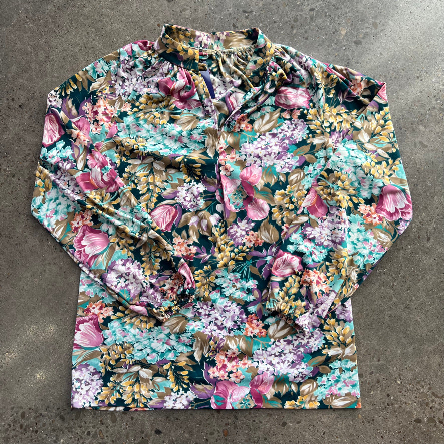 Vintage Collar Floral Blouse