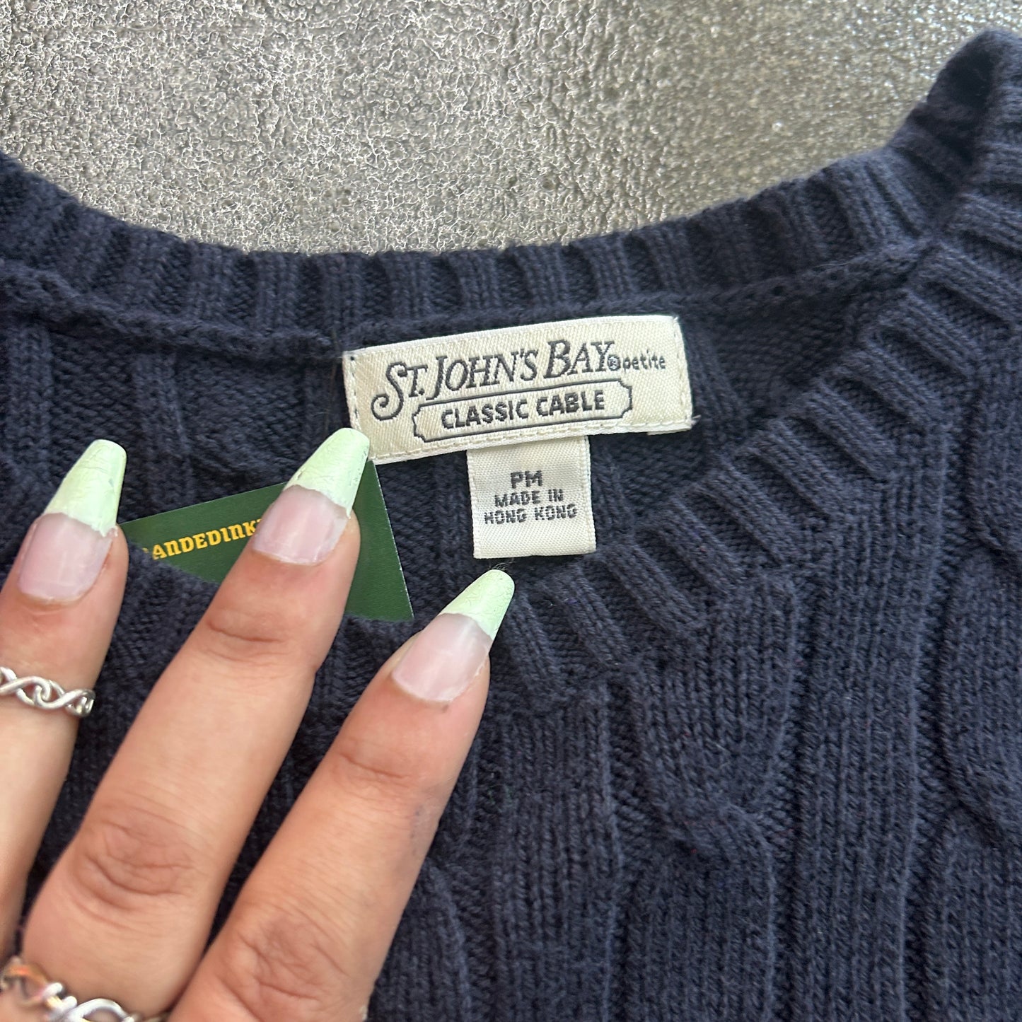 Vintage St John’s Bay Cable Knit Sweater