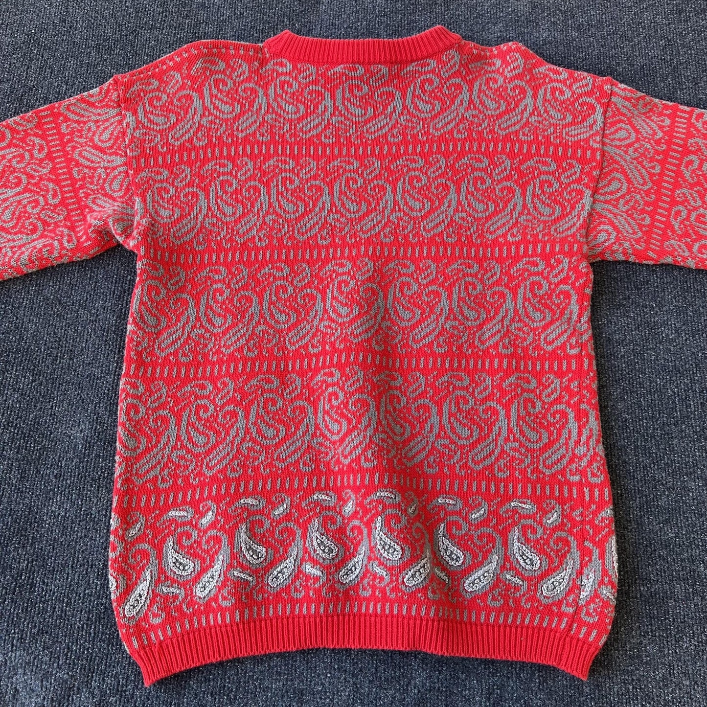 Vintage 90s Izod Paisley Knit Sweater
