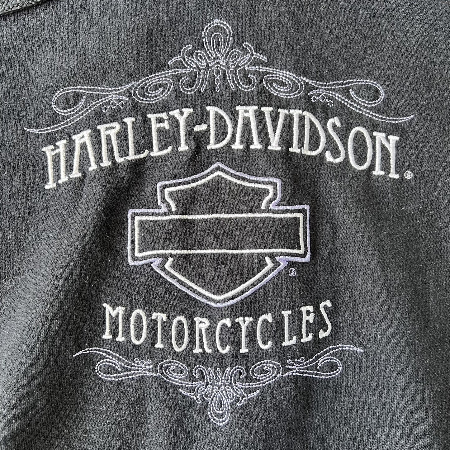 Y2K Harley Davidson Embroidered Fairfax VA Hoodie