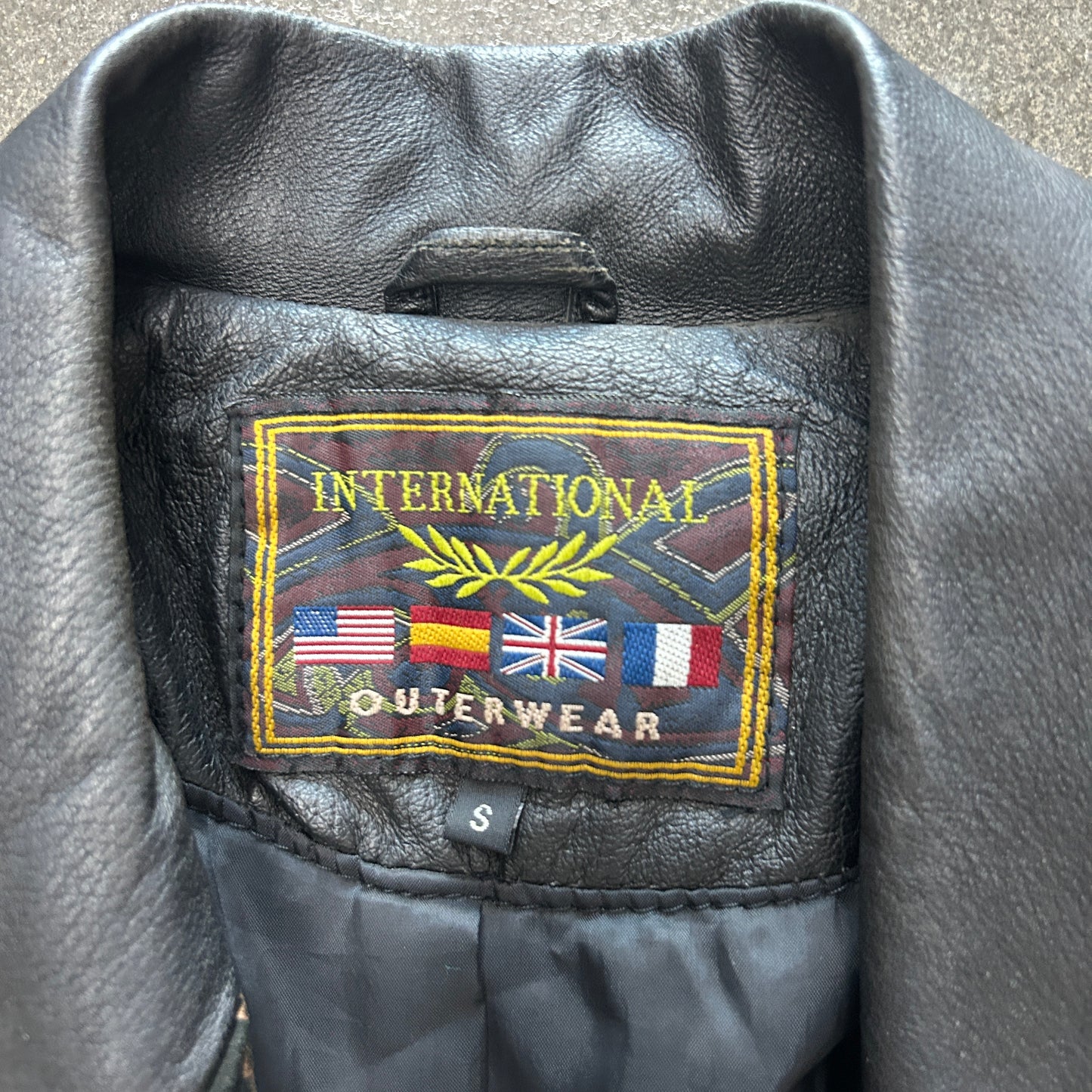 Vintage International Outerwear Leather Trench Coat