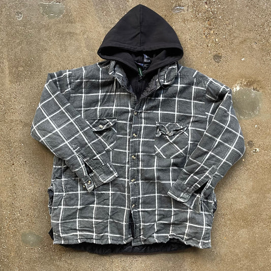Vintage Bugle Boy Hooded Flannel