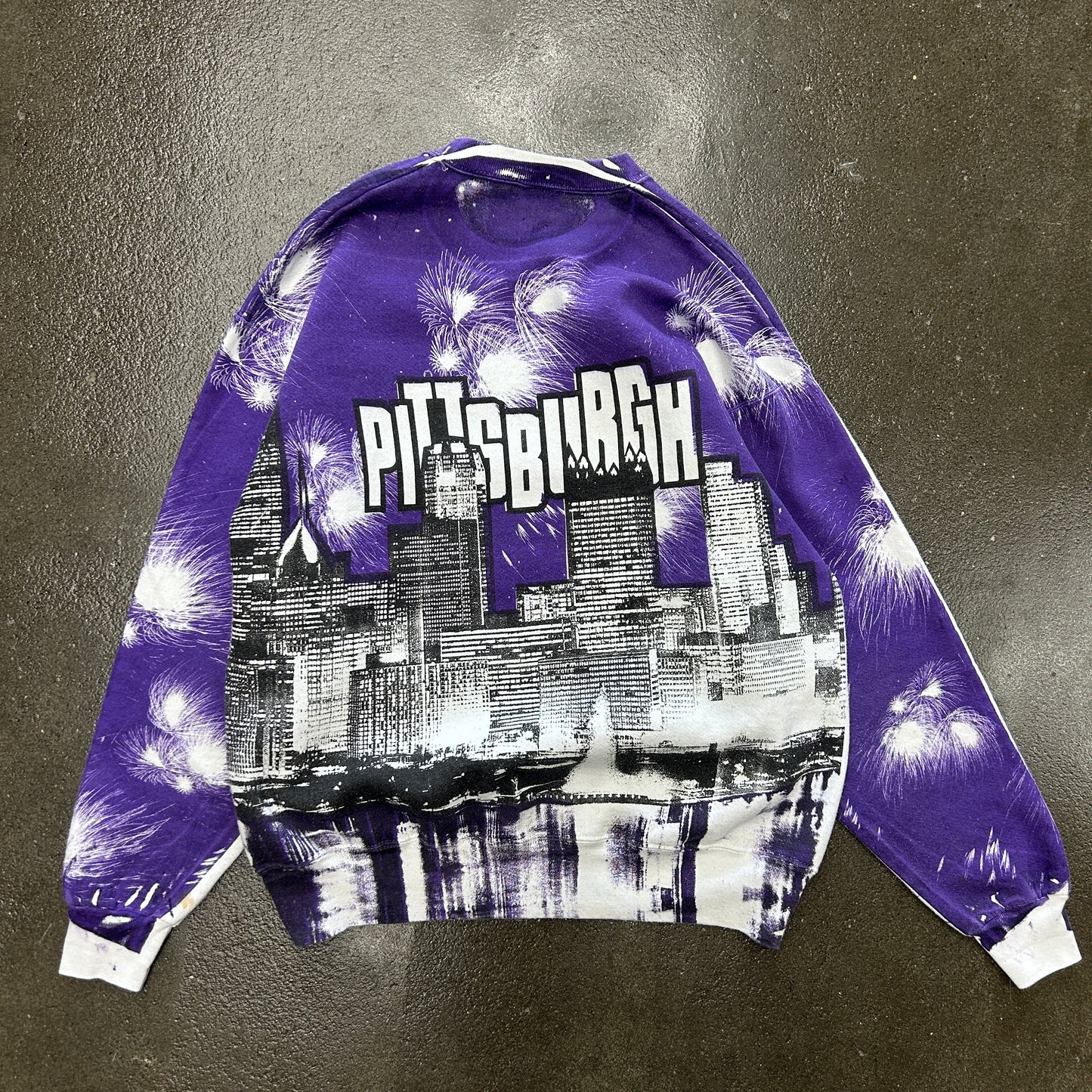 Vintage Pittsburgh PA Skyline AOP Sweatshirt